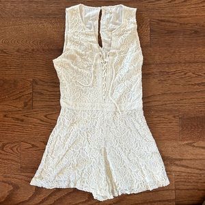 White lace romper